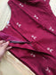 Raw silk Maternity 3 pc chudidhar set [ Top with center side zip,  Pant and dupatta - Maroon ( Side open top)