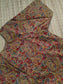 Kalamkari Cotton  A line Maternity Feeding Kurti /Center Zip(Dress length 45 inches)- Red leaf