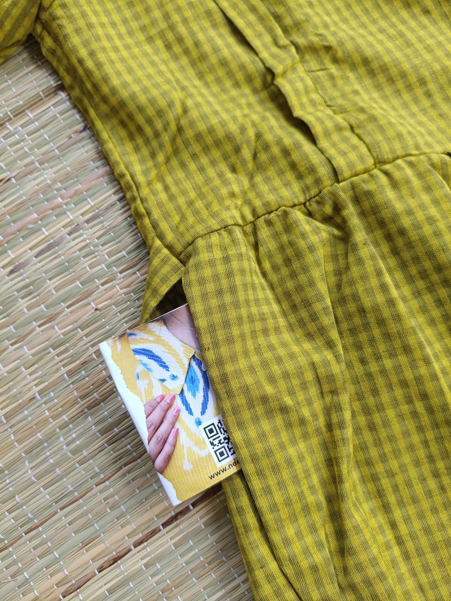 Mul Mul Cotton - Feeding/ Maternity Maxi/Gown - Cotton lining /Double side zip -   Green Checks