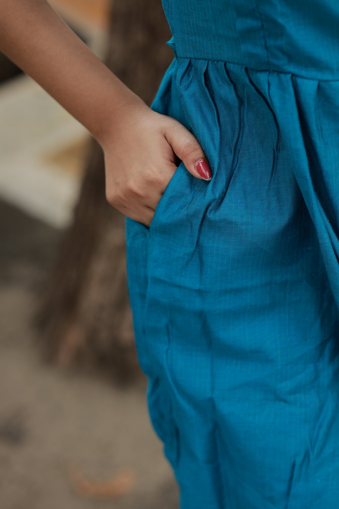 Soft silk - Double side zip  Maternity Maxi/Gown - Festival Collection - Blue Bird