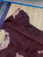 Block printed kalamkari cotton Maternity 3 pc chudidhar set [ Top with center zip, Pant and dupatta - Brown ( A line kurti -No side open)