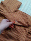 Raw silk Maternity Maxi/Gown - Festival Collection - Coffee brown chettinad checks