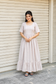 Baptism/Photoshoot Gown-  Premium Muslin -  Maternity/Double side zip -  Half white