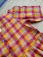 Madras checks Cotton - Feeding/ Maternity Maxi/Gown - Cotton lining /Center zip -Small check yellow and red