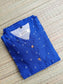Raw silk Kurti/ Front 4 button operable( optional feeding) -used to Normal wear kurti - Blue