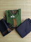 Handloom Chettinadu cotton Maternity 3 pc chudidhar set [ Top with center zip, pant and dupatta] -  Olive green
