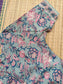 Premium soft Cotton Maternity 3 pc chudidhar set [ Top with center zip, pant and dupatta ] -A line Top - ( No side open) Blue