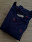 Handloom Cotton Maternity Feeding Gown/ maxi / Double side zip–Navy blue with Red green butta