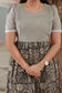  Kalamkari Cotton - Feeding/Maternity- Maxi/Gowns- Elegant grey yoke design, Contrast Kalamkari panel, Minimal yet classy look.