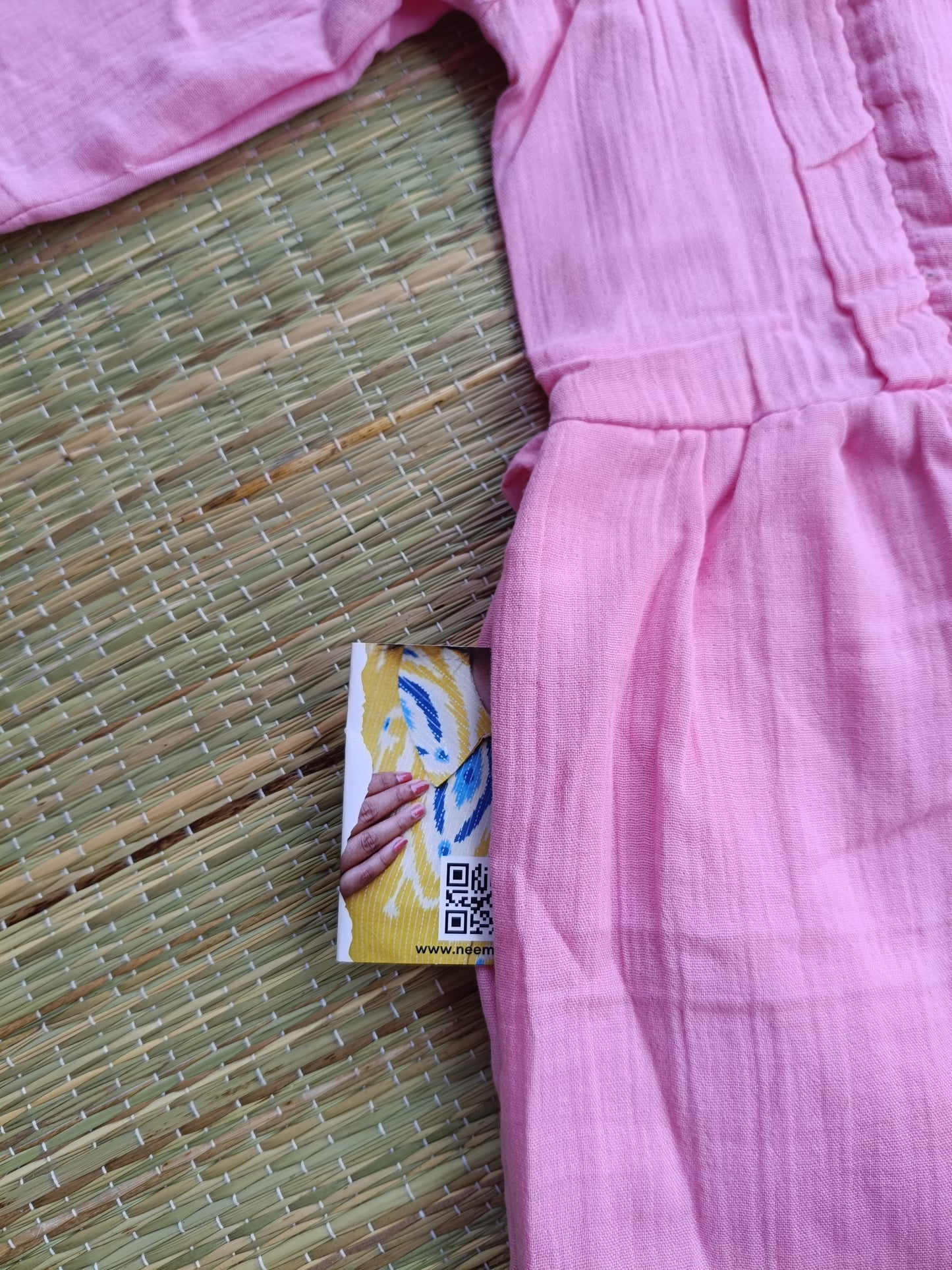 Premium Muslin- Feeding/ Maternity Maxi/Gown - Cotton lining /Double side zip - Light Pink