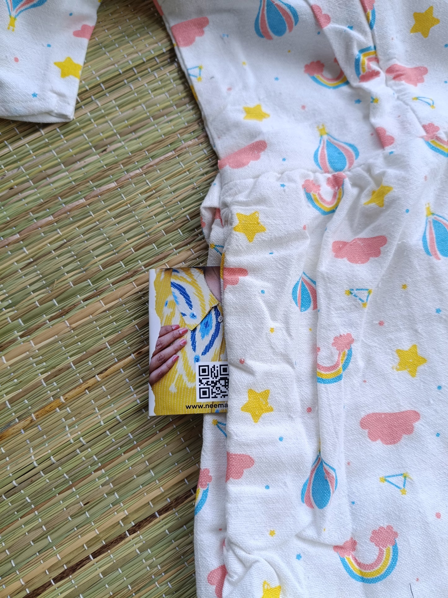 Cotton - Feeding/ Maternity Maxi/Gown - Cotton lining /Double side zip - Mini Rainbow - Photoshoot