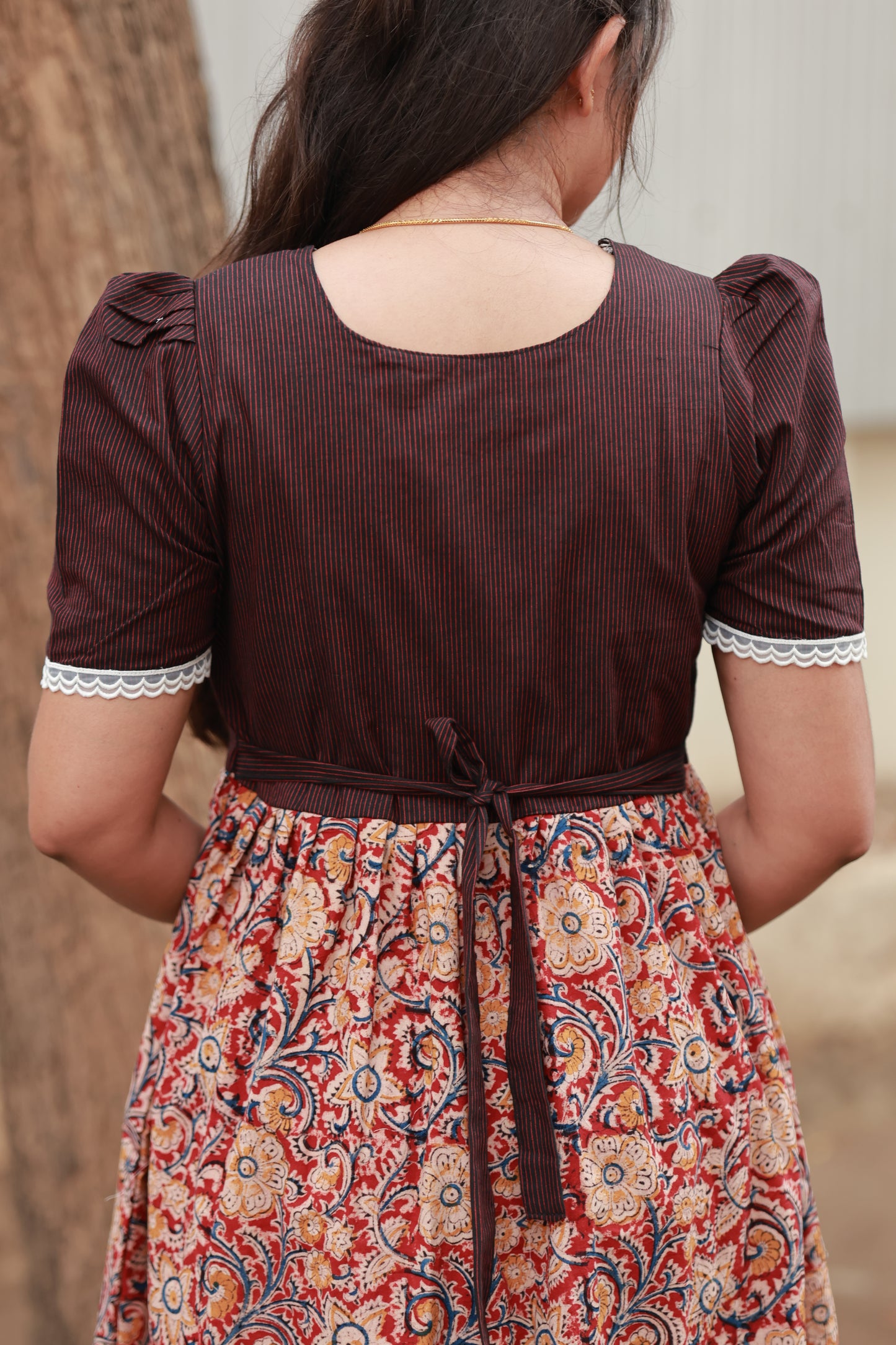 Kalamkari Cotton - Feeding/Maternity- Maxi/Gowns- Double side zip- Comfortable adjustable fit, Comfortable daily wear addition