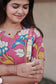 Kalamkari cotton- Feeding/ Maternity Maxi/Gown - Cotton lining  / Double side zip- Sandal lotus
