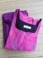Raw silk Maternity Maxi/Gown in center zip - Festival Collection- Full cotton lining -pink with Violet