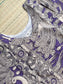 Block printed kalamkari cotton Maternity 2 pc chudidhar set [ Top with double side zip, and dupatta - Violet and sandal flower