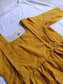 Prewashed Handloom Cotton - Feeding/ Maternity Maxi/Gown - Cotton lining /Double side zip - Yellow Stripe