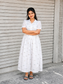 Baptism/Photoshoot Gown-  Premium Muslin -  Maternity/Double side zip -  White with mini elephant
