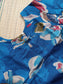 Kotta Cotton Maternity 3 pc chudidhar set [ Top with center zip, pant and dupatta ] - (  side open top ) Blue with maroon