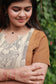 Kalamkari cotton- Feeding/ Maternity Maxi/Gown - Cotton lining  / Double side zip- Brown with sandal