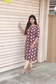 Center zip Kalamkari Cotton   Normal /Feeding kurti - Purple Elephant