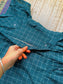 Handloom Jamdani - Maternity / Feeding - Maxi/Gown - Cotton Lining - Double side Zips - Forest green