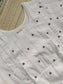 Onam special  Maternity 3 pc chudidhar set [ Top with double side zip, pant and dupatta ] -White and Purple butta