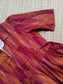 Premium Cotton - Feeding/ Maternity Maxi/Gown - Cotton lining /Center zip -Collar Maroon and orange