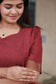 Chettinad Cotton -2 pc set -Maternity Maxi/Gown - Festival Collection -Full cotton lining- Double side zip with dupatta- Marron