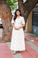 Prewashed Premium South Cotton | Casual | Maternity Dress | Center zip | White and Black butta