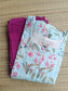 Cotton / Raw silk Maternity Maxi/Gown in center zip - Festival Collection- Full cotton lining - Vadamalli with pink flower