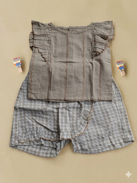 4 to  5 Years Girl baby Coord set dress- Cotton  ( Pack of two)