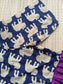Cotton / Raw silk Maternity Maxi/Gown in center zip - Festival Collection- Full cotton lining - Violet with navy pichwai