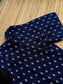 Premium Muslin/Cotton - Feeding/ Maternity Maxi/Gown - Cotton lining /Center zip -Collar  Navy blue and white butta