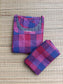 Madras check/ cotton Maternity 2 pc chudidhar set [ Top with double side zip, and Pant- pink