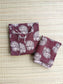 Block printed kalamkari cotton Maternity 2 pc chudidhar set [ Top with center side zip, and dupatta -  Brown mini elephant