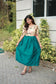 Raw silk Maternity Maxi/Gown in center zip - Festival Collection- Full cotton lining -Sandal with ramar green