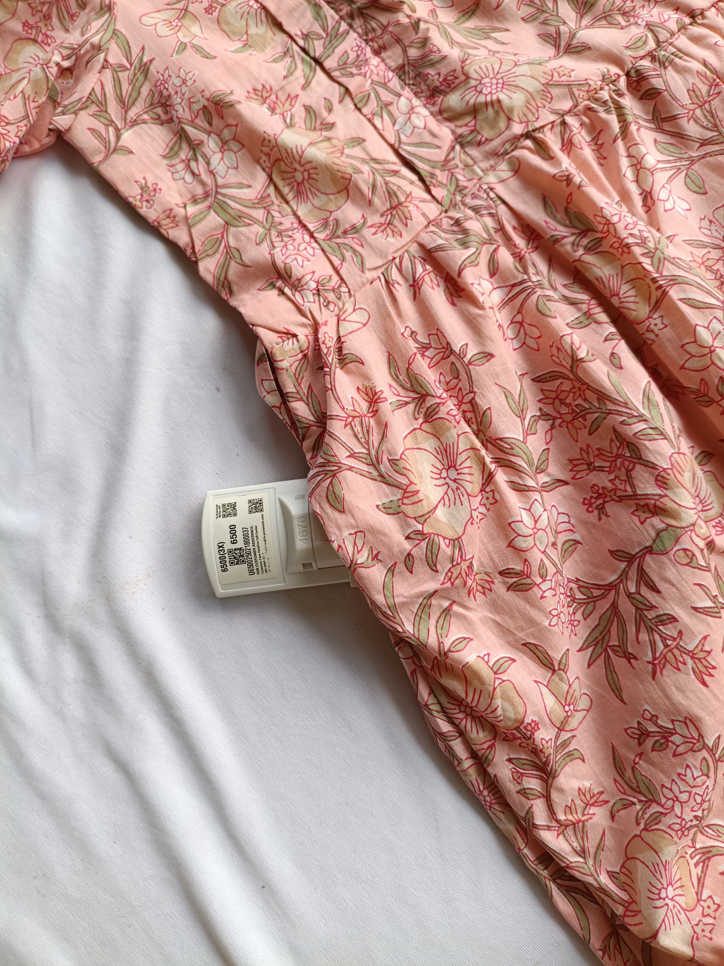 Cotton - Feeding/ Maternity Maxi/Gown - Cotton lining /Double side zip - Pink Floral