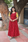 Raw Silk Maternity Feeding Gown/Maxi – Red | Double Side Zip