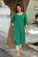Center zip Cotton   Normal /Feeding kurti - Green