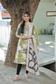 Block printed kalamkari cotton Maternity 2 pc chudidhar set [ Top with double side zip, and dupatta - Yazhi Green