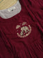 Muslin Cotton Maternity Feeding Dress – Maroon| Double Side Nursing Zip( elephant embroidery Design)