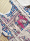 Block printed kalamkari cotton Maternity 2 pc chudidhar set [ Top with double side zip, and dupatta - Pink and blue