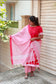 Handloom cotton Maternity 3 pc chudidhar set [ Top with center zip, pant and dupatta] - Tomato