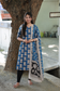 Block printed kalamkari cotton Maternity 2 pc chudidhar set [ Top with double side zip, and dupatta - Ramar green pichwai