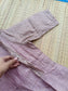 Raw Silk Maternity 2 Pc Chudidhar Set – Rose gold checks/Double side Zip (Side Open Top + Dupatta)