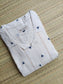 Onam special Maternity maxi / gown-White and Blue butta