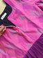 Raw silk Maternity Maxi/Gown in center zip - Festival Collection- Full cotton lining -pink with Violet