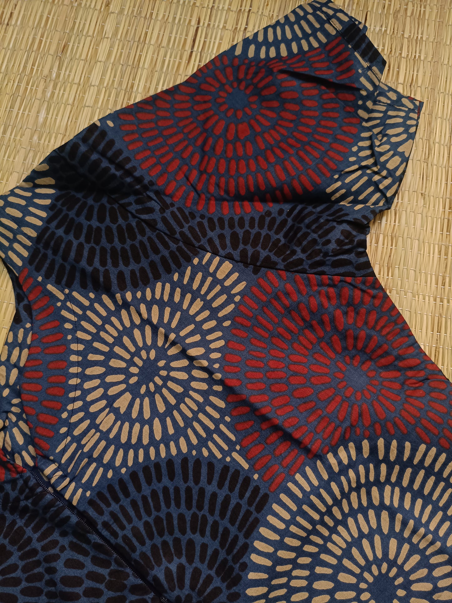 Kalamkari Cotton  A line Maternity Feeding Kurti /Center Zip(Dress length 45 inches)-Red  Chakkara