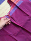 Cotton Maternity 2 pc chudidhar set [ Top with center side zip, and dupatta] - Plum - 5XL - A line top and no side open