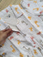 Premium Muslin - Feeding/ Maternity Maxi/Gown - Cotton lining /Center zip -Collar multi color animals